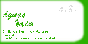 agnes haim business card